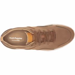 ) Hush Puppies The Good Leather Men's Cognac Trainers - Brown, 7 (Adults'