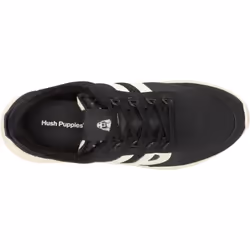 ) Hush Puppies Seventy8 Retro Runner Suede Men's Black Trainers - Black, 9 (Adults'