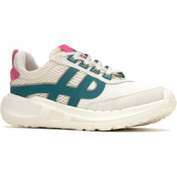 ) Hush Puppies Seventy8 Retro Runner Suede Women's Stone/Pink Trainers - Pink, 6 (Adults'