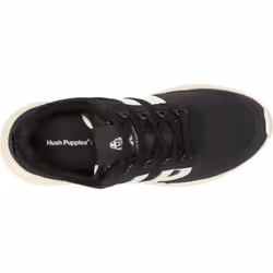 ) Hush Puppies Seventy8 Retro Runner Suede Women's Black Trainers - Black, 4 (Adults'