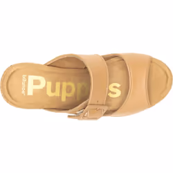 ) Hush Puppies Poppy Leather Women's Tan Sandals - Brown, 3 (Adults'