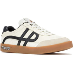 ) Hush Puppies Seventy8 Leather Men's Peanut Trainers - White, 12 (Adults'