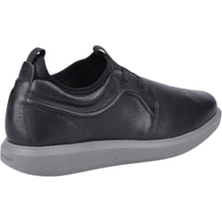 ) Hush Puppies Niles Leather Men's Black Lace-Up Shoes - Black, 10 (Adults'