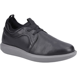 ) Hush Puppies Niles Leather Men's Black Lace-Up Shoes - Black, 11 (Adults'