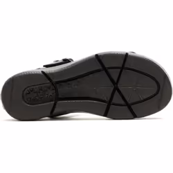 ) Hush Puppies Uplift Leather Women's Black Sandals - Black, 7 (Adults'