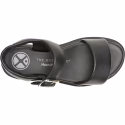 ) Hush Puppies Uplift Leather Women's Black Sandals - Black, 7 (Adults'