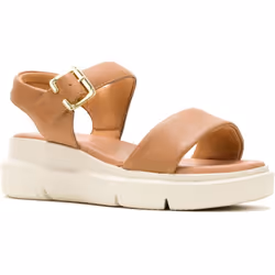 ) Hush Puppies Uplift Leather Women's Tan Sandals - Brown, 7 (Adults'