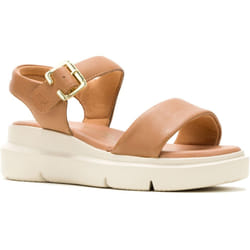 ) Hush Puppies Uplift Leather Women's Tan Sandals - Brown, 7 (Adults'