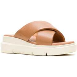 ) Hush Puppies Uplift Leather Women's Tan Sandals - Brown, 7 (Adults'