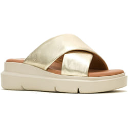 ) Hush Puppies Uplift Leather Women's Champagne Sandals - Gold, 7 (Adults'