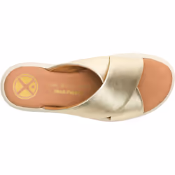 ) Hush Puppies Uplift Leather Women's Champagne Sandals - Gold, 7 (Adults'