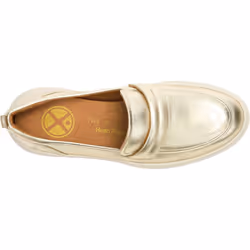 ) Hush Puppies Joy Penny Leather Women's Champagne Loafers - Brown, 5 (Adults'