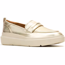 ) Hush Puppies Joy Penny Leather Women's Champagne Loafers - Brown, 6 (Adults'