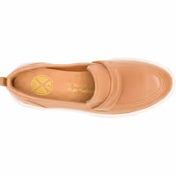 ) Hush Puppies Joy Penny Leather Women's Tan Loafers - Brown, 6 (Adults'