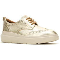 ) Hush Puppies Joy Leather Women's Champagne Brogues Shoes - Gold, 6 (Adults'