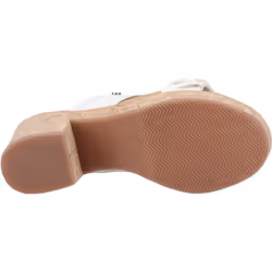 ) Hush Puppies Poppy Leather Women's Cream Sandals - Cream, 6 (Adults'