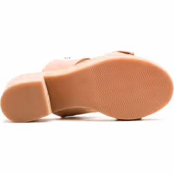 ) Hush Puppies Poppy Leather Women's Cafe Creme Sandals - Cream, 4 (Adults'