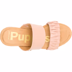 ) Hush Puppies Poppy Leather Women's Cafe Creme Sandals - Cream, 4 (Adults'