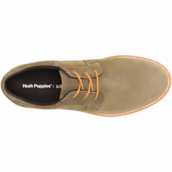 ) Hush Puppies Jenson Oxford Leather Men's Olive Lace-Up Shoes - Green, 10 (Adults'