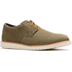 ) Hush Puppies Jenson Oxford Leather Men's Olive Lace-Up Shoes - Green, 11 (Adults'