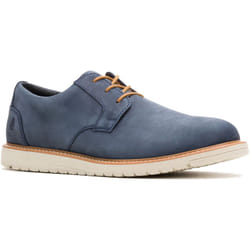 ) Hush Puppies Jenson Oxford Leather Men's Navy Lace-Up Shoes - Blue, 9 (Adults'