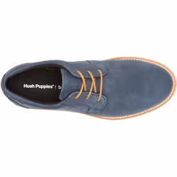 ) Hush Puppies Jenson Oxford Leather Men's Navy Lace-Up Shoes - Blue, 10 (Adults'