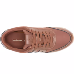 ) Hush Puppies Seventy8 Leather Men's Cognac Trainers - Brown, 11 (Adults'