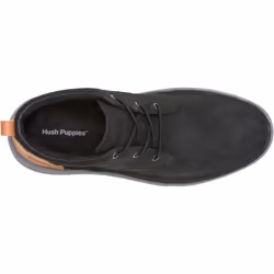 ) Hush Puppies Baylor Leather Men's Black Boots - Black, 11 (Adults'
