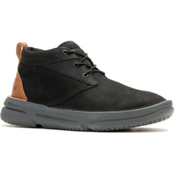) Hush Puppies Baylor Leather Men's Black Boots - Black, 9 (Adults'