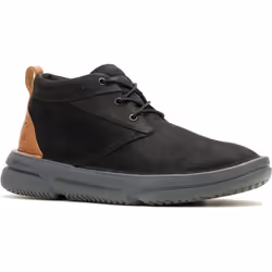 ) Hush Puppies Baylor Leather Men's Black Boots - Black, 8 (Adults'