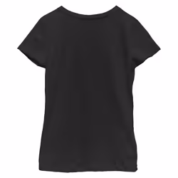 Disney Lilo Neon Stitch Girl's Solid Crew Tee  Black  Medium