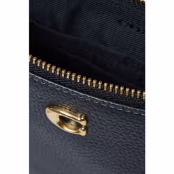 Coach Polished Pebble Small Wristlet  Black  One Size