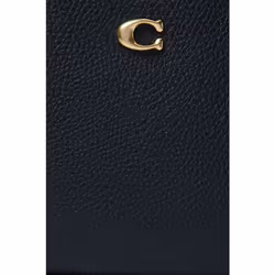 Coach Polished Pebble Small Wristlet  Black  One Size