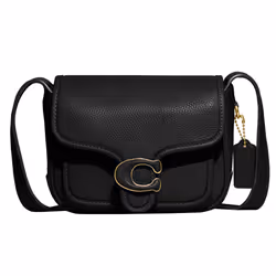 Coach Polished Pebble Tabby Messenger 19  Black