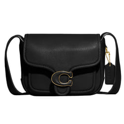 Coach Polished Pebble Tabby Messenger 19  Black