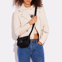 Coach Polished Pebble Tabby Messenger 19  Black