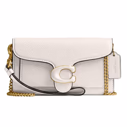 Coach Polished Pebble Tabby Wristlet  Chalk  One Size
