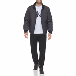 Calvin Klein Men's Water and Wind Resistant Rip Stop Bomber Jacket (St