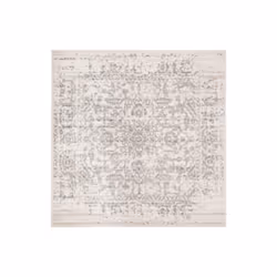 Safavieh MAD603G-9SQ 9 x 9 ft. Madison Traditional Square Power Loomed Rug, Silver & Ivory
