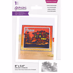 Gemini GEM-MD-CAD-TOBET Create a Card Christmas Scene Edge'ables-Town of Bethlehem  One Size  Silver