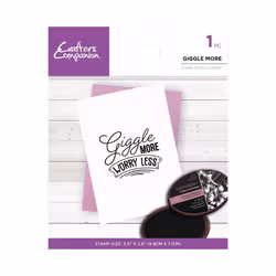 Crafters Companion Mindfulness Quotes Clear Acrylic Stamp - Giggle More