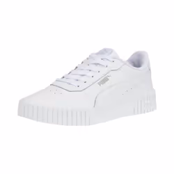 PUMA Women's CARINA 2.0 Sneaker  Puma White-Puma White-Puma Silver  8.