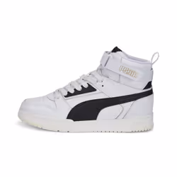 PUMA RBD Game Sneaker  White-Black-Team Gold  4 US Unisex Big Kid
