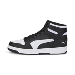 PUMA Men's REBOUND LAYUP WIDE Sneaker  Puma Black-Puma White  10