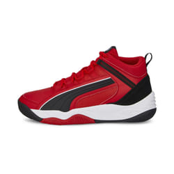 PUMA Men's Rebound Future Evo Core Sneaker  High Risk Red Black White