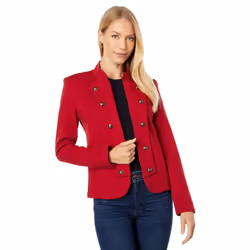 Tommy Hilfiger Women's Casual Band Jacket  Fall Fashion  Chili Pepper