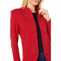 Tommy Hilfiger Women's Casual Band Jacket  Fall Fashion  Chili Pepper