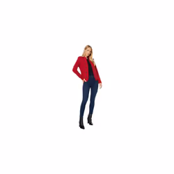Tommy Hilfiger Women's Casual Band Jacket  Fall Fashion  Chili Pepper