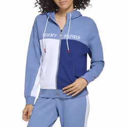 Tommy Hilfiger Women's Soft & Comfortable Fleece Colorblocked Full Zip