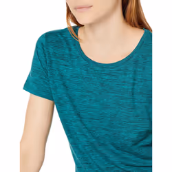 Amazon Essentials Women's Tech Stretch Short-Sleeve Crewneck T-Shirt (Available in Plus Size)  Pack of 2  Teal Blue/Navy  Space Dye  X-Small